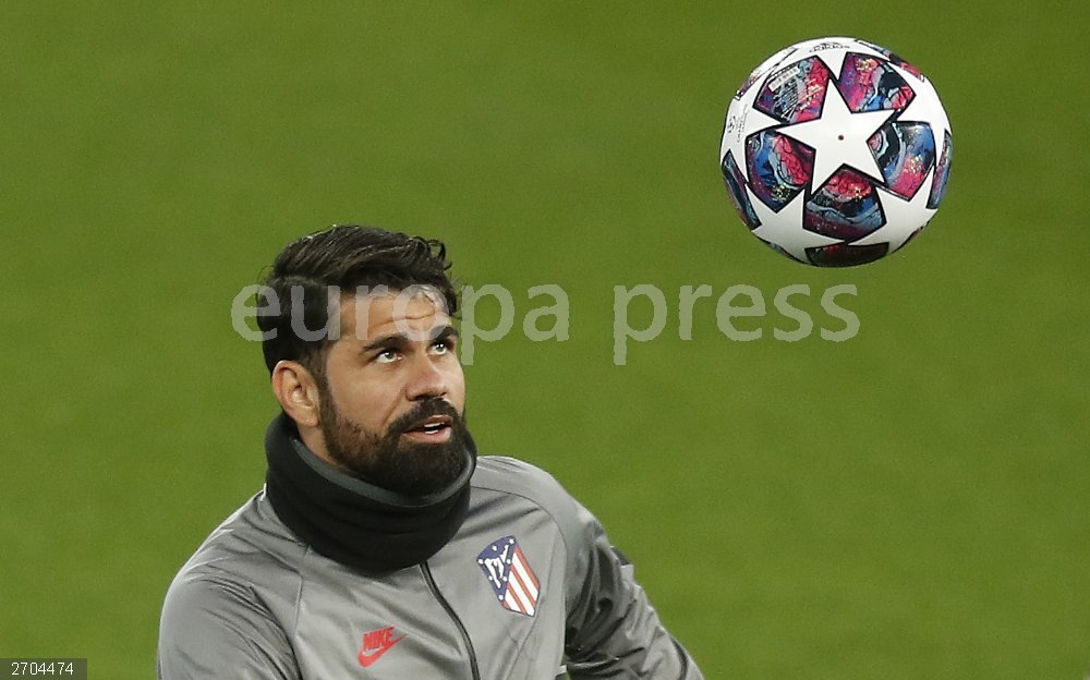 UEFA Champions League - Atletico Madrid training 10 March 2020, England, Liverpool: Atletico Madrid Diego Costa takes part in a training session at Anfield ahead of the Wednesday's UEFA Champions League round of 16 second leg soccer match against Liverpool. Photo: Martin Rickett/PA Wire/dpa