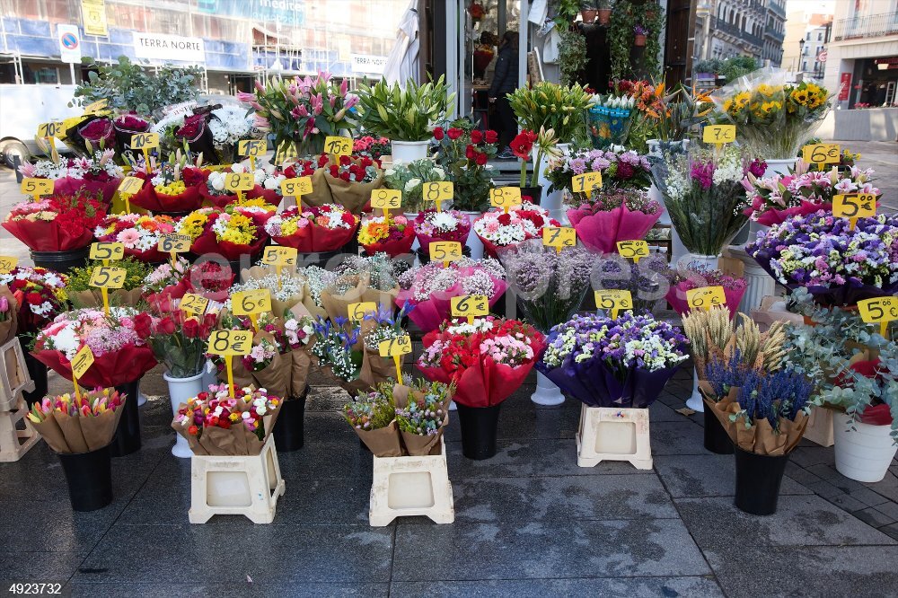 Venta de flores en la Plaza Tirso de Molina - EUROPAPRESS