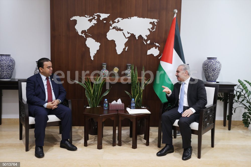Libyan Minister of Labor Ali al-Abed al-Ridha in West Bank - EUROPAPRESS