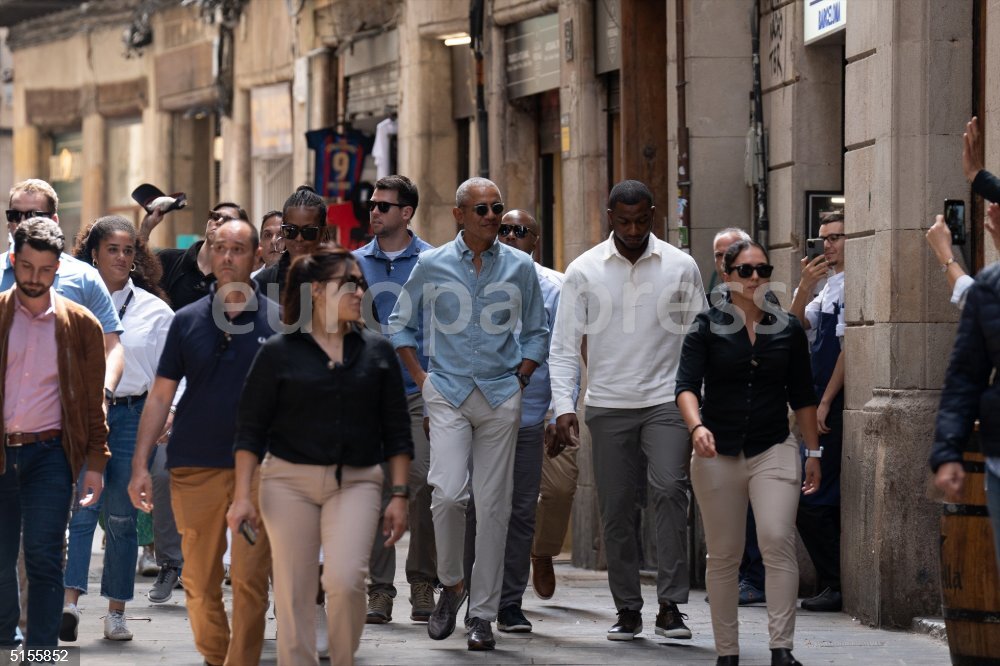 Obama pasea por Barcelona - EUROPAPRESS