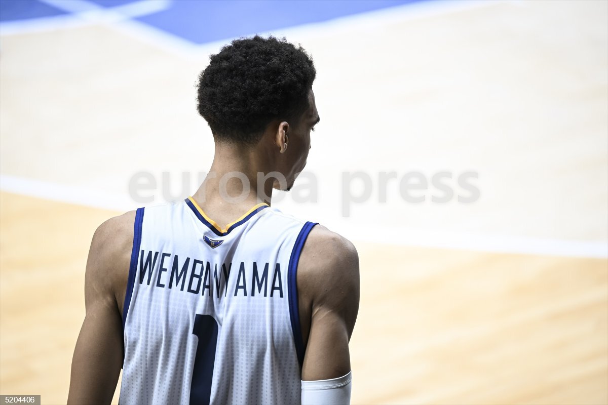 Victor Wembanyama during the French championship, Betclic Elite basketball  match between Metropolitans 92 (Boulogne-Levallois) and Paris Basketball on  May 16, 2023 at Palais des Sports Marcel Cerdan in Levallois, France -  Photo