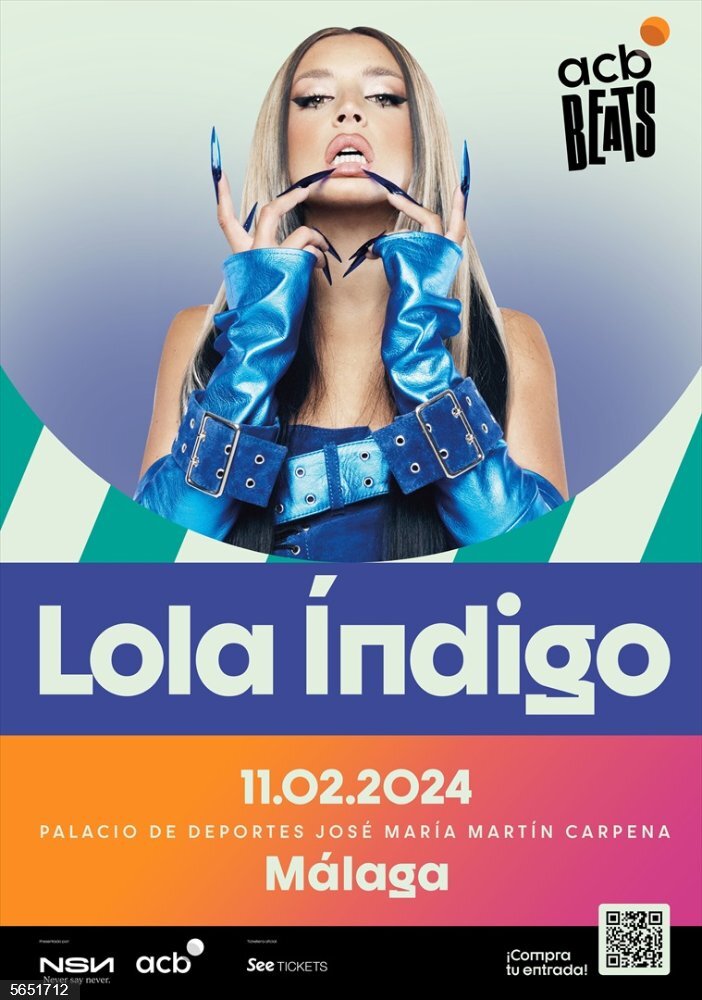 Cartel del concierto de Lola Índigo en la Copa del Rey de