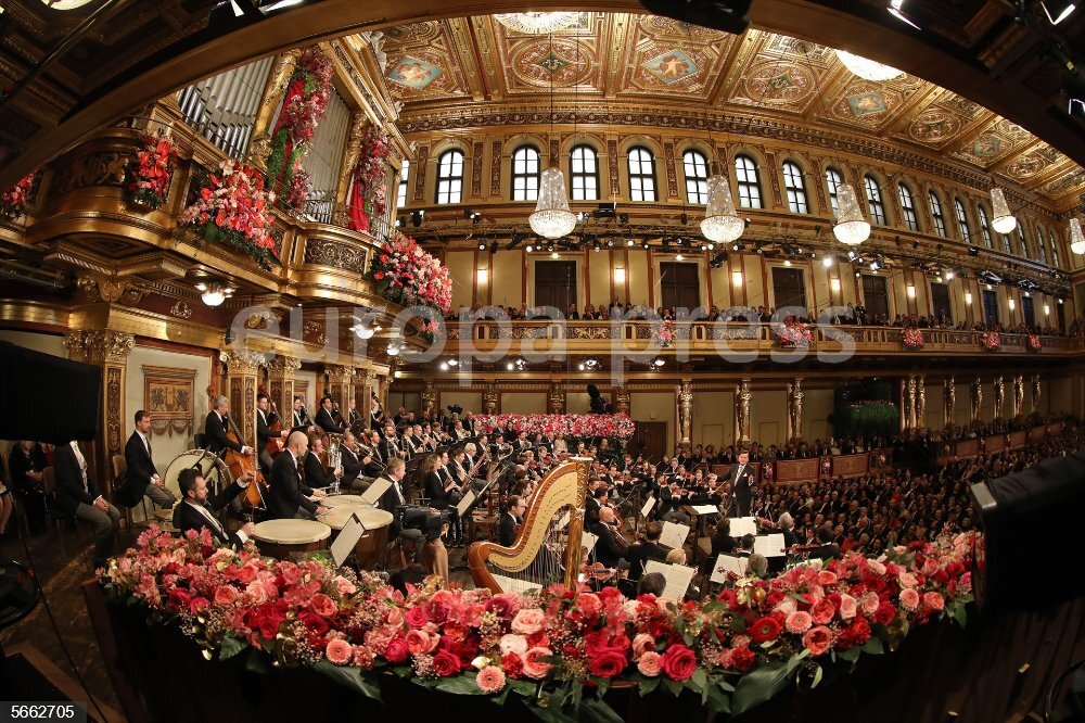 The Vienna Philharmonic Orchestra under the baton of conductor