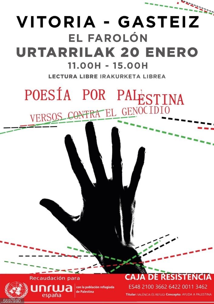 Cartel de 'Poesía por Palestina' Cartel de 'Poesía por Palestina'