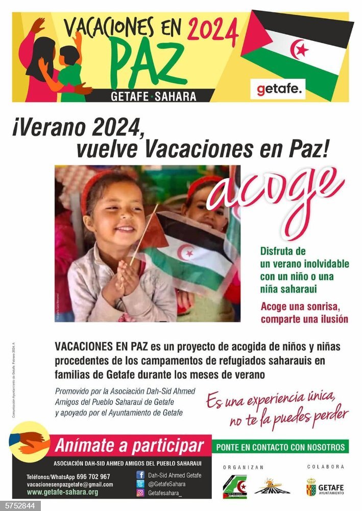 El programa Vacaciones en Paz busca familias de acogida de niños saharauis en verano