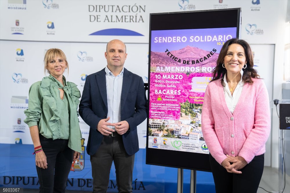 Almería.-Diputación.-Diputación colabora en la lucha contra el cáncer con el sendero 'Tetica de Bacares Almendros Rosas' Diputación colabora en la lucha contra el cáncer con el sendero 'Tetica de Bacares Almendros Rosas'