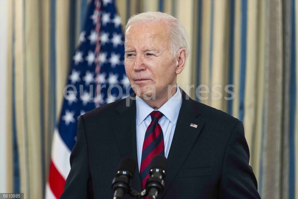 InternacionalCategorias.-Biden asegura que la OTAN "continuará defendiendo la libertad y democracia" tras la adhesión de Suecia March 5, 2024, Washington, District Of Columbia, USA: United States President Joe Biden convenes a meeting of his Competition Council to announce a new ‘strike force,’ led jointly by the Department of Justice and the Federal Trade Commission (FTC), to fight ‘corporate rip-offs’ in the State Dining Room of the White House in Washington, DC, USA, 05 March 2024. Biden said the actions will cut down on excessive credit card late fees, as well as help make health care markets more affordable