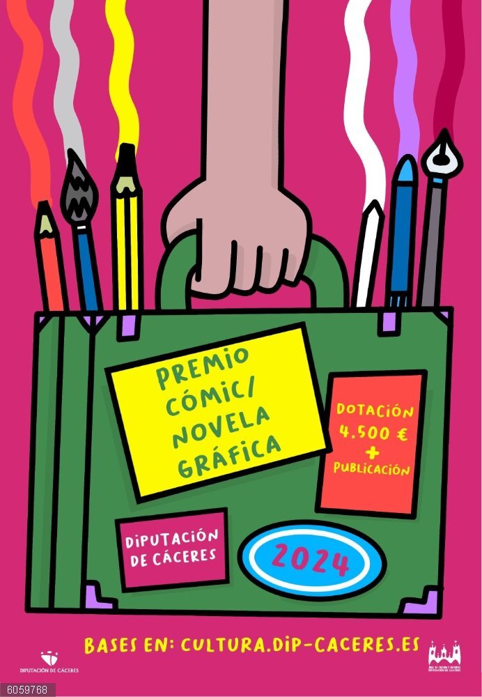 La Diputación de Cáceres convoca los premios de Artes Plásticas, Fotografía y Cómic/Novela Gráfica Cartel del Premio Cómic/Novela Gráfica
