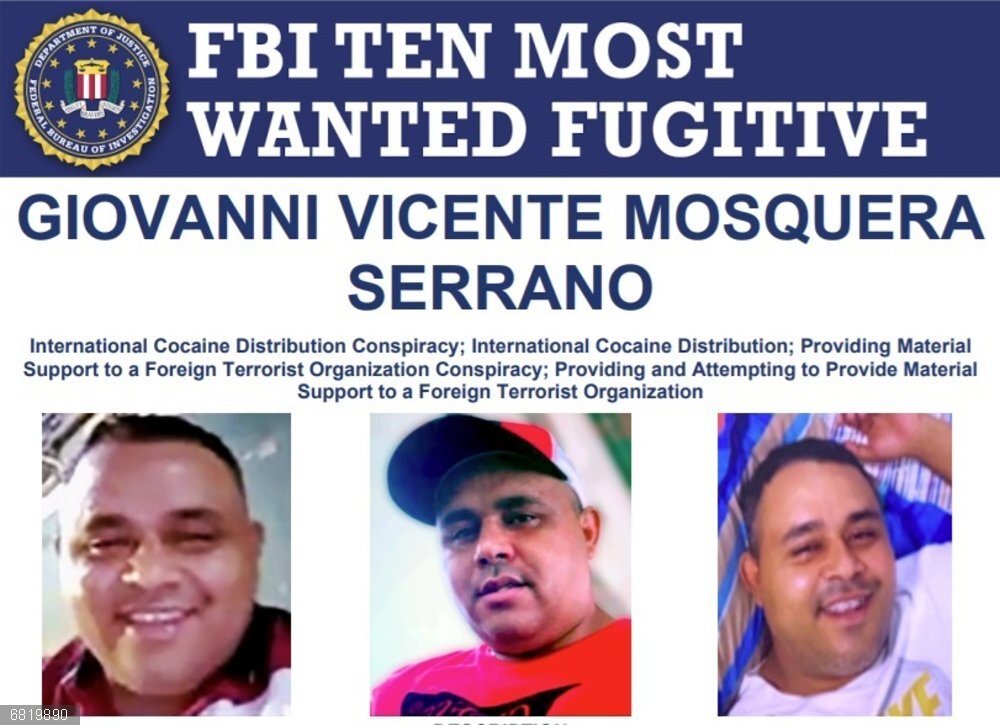 EEUU incluye entre los fugitivos más buscados a un líder de la banda venezolana Tren de Aragua Cartel de búsqueda emitido por el FBI sobre Giovanny San Vicente, cabecilla del Tren de Aragua