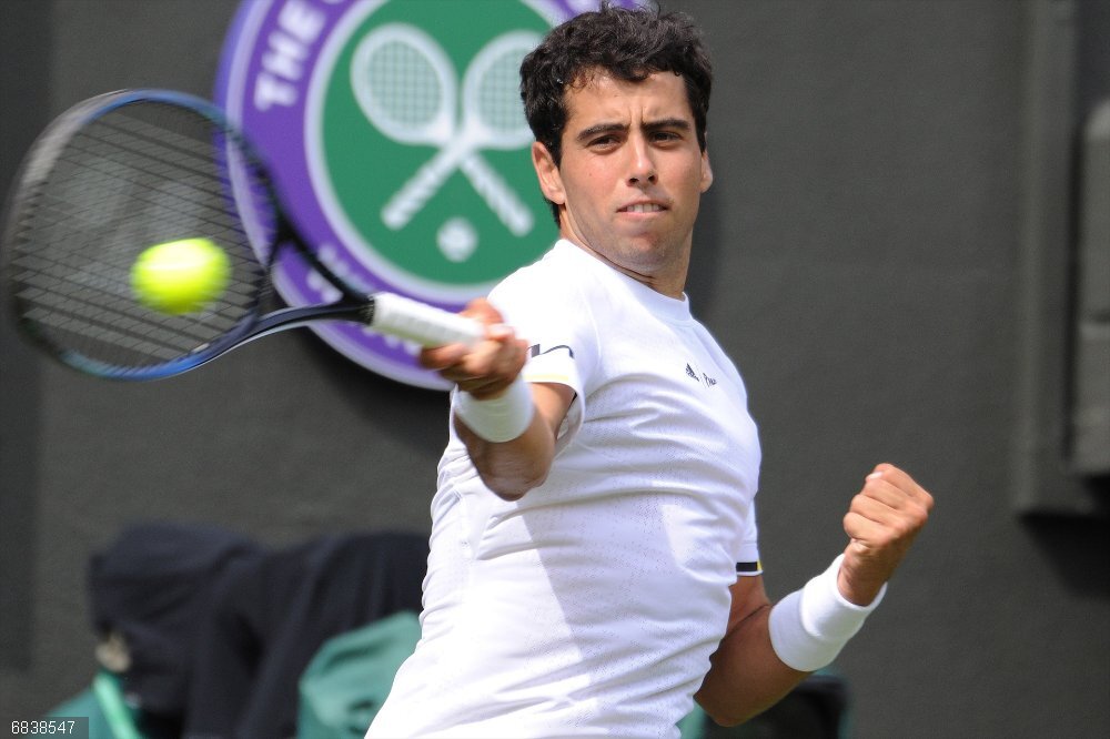 Jaume Munar of Spain in action against Cameron Norrie of Great Britain during the 2022 Wimbledon Championships, Grand Slam tennis tournament on June 29, 2022 at All England Lawn Tennis Club in Wimbledon near London, England. Jaume Munar of Spain in action against Cameron Norrie of Great Britain during the 2022 Wimbledon Championships, Grand Slam tennis tournament on June 29, 2022 at All England Lawn Tennis Club in Wimbledon near London, England.
