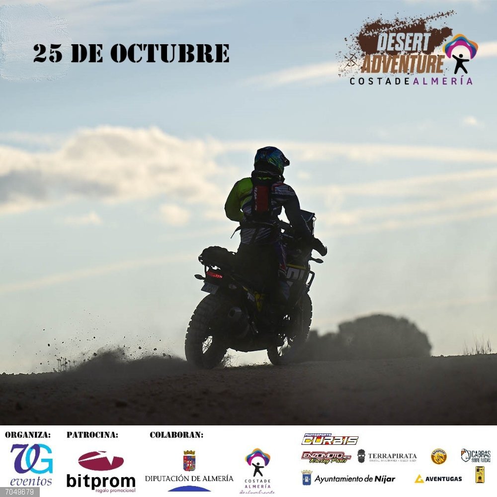 Almería.-Diputación.-Más de 170 vehículos recorrerán este sábado el desierto de Tabernas y el interior de la provincia Cartel de la Ruta Desert Adventure Costa de Almería.