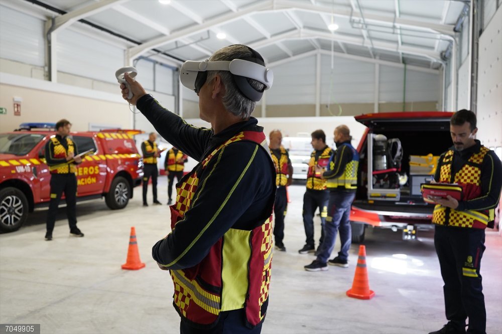 Ejercicios de simulación de los bomberos. Ejercicios de simulación de los bomberos.