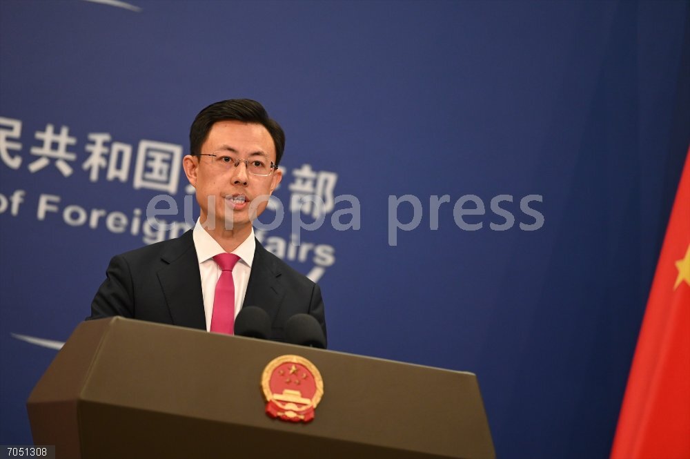 China's Foreign Ministry spokesman Guo Jiakun 24 October 2025, China, Beijing: Guo Jiakun, spokesperson for China's Foreign Ministry, answers questions from journalists during the ministry's daily press conference. China has criticized Germany's stance on the Taiwan issue. Photo: Johannes Neudecker/dpa