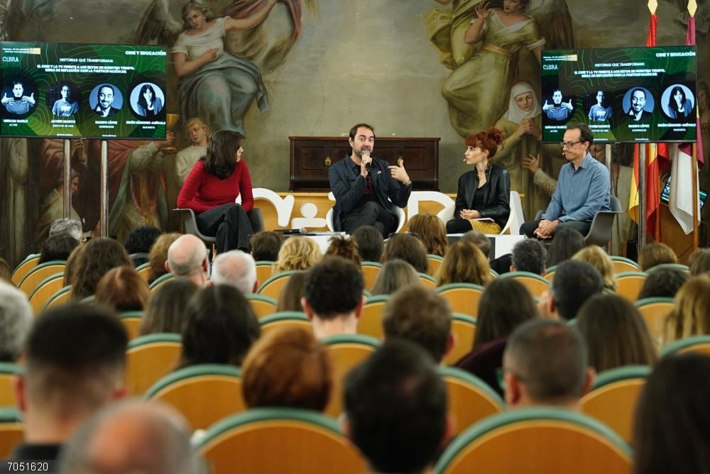 Jornadas de Cine y Educación de CiBRA concitan a la actriz Miriam Garlo y al director ganador de un Goya Javier Marco Inauguración de las XII Jornadas del Cine y Educación en Toledo.
