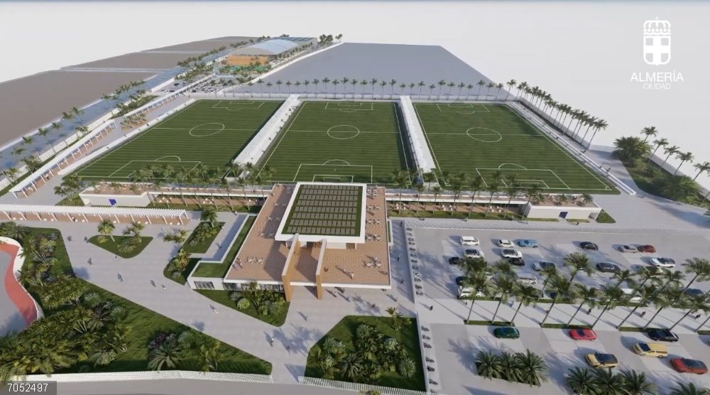Almería.-La Ciudad del Deporte 'Ambrosio Sánchez' costará 13 millones y se dividirá en tres grandes áreas Diseño de la Ciudad del Deporte 'Ambrosio Sánchez' en Almería.