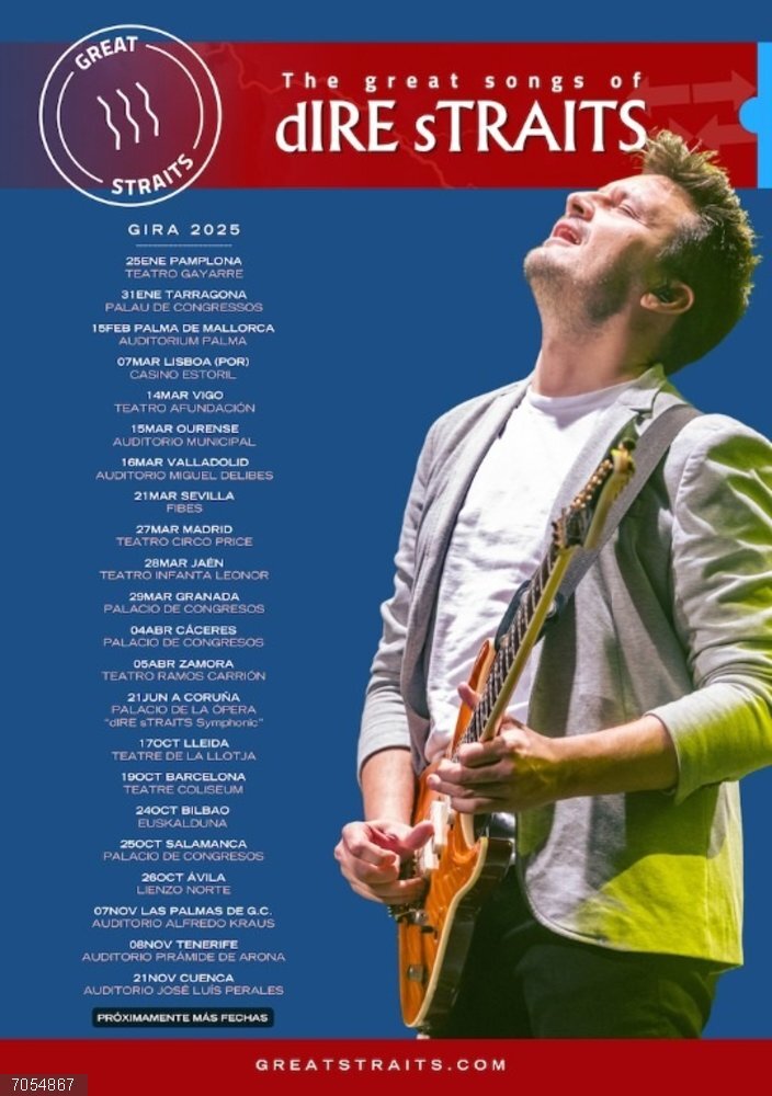 'Great Straits', Banda Tributo A Los 'Dire Straits', Llega Este Fin De Semana A Castilla Y León Con Dos Conciertos 'Great Straits', banda tributo a los 'Dire Straits', llega este fin de semana a Castilla y León con dos conciertos