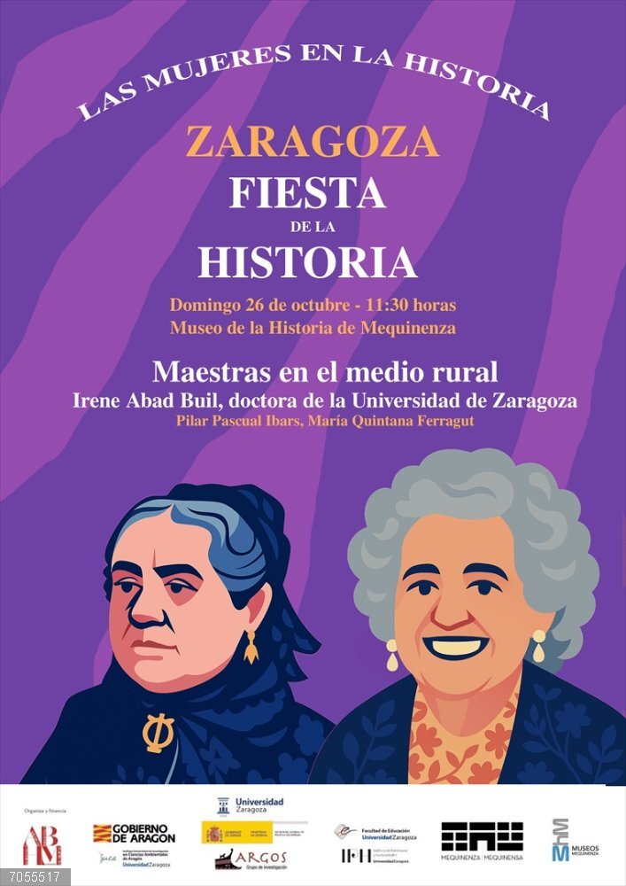 Zaragoza.-Pilar Pascual y María Quintana, protagonistas de la 'Fiesta de la Historia' en los museos de Mequinenza Cartel de la jornada.