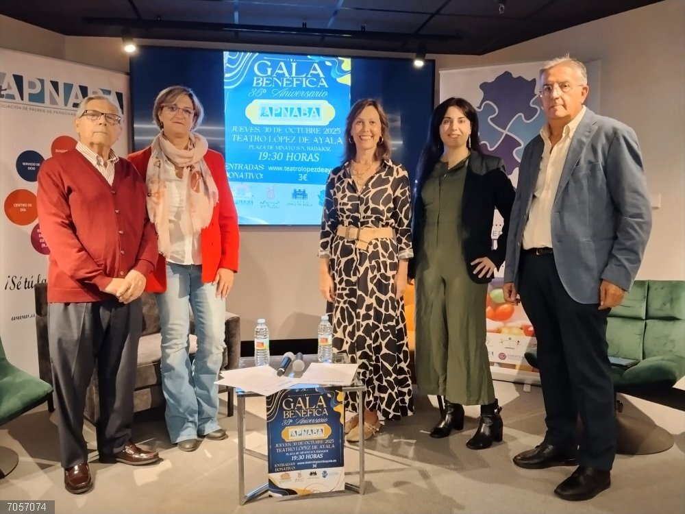 Apnaba conmemora su 35º aniversario el 30 de octubre con una gala en el Teatro Lopez de Ayala de Badajoz Presentación de la gala de Apnaba
