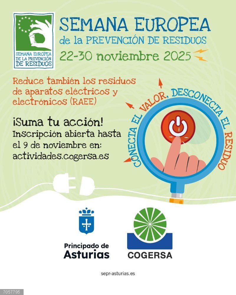Cogersa convoca la Semana Europea de la Prevención centrada en residuos eléctricos y electrónicos Cogersa convoca la Semana Europea de la Prevención de Residuos 2025, centrada en los aparatos eléctricos y electrónicos (RAEE)