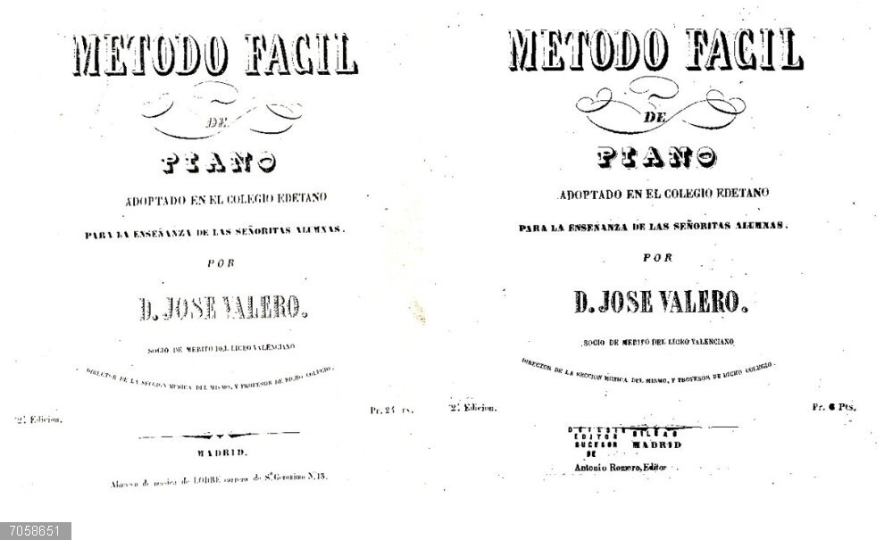 UN ESTUDIO RECUPERA EL PRIMER MÉTODO DE PIANO ESCRITO EN VALENCIA DESTINADO A LA EDUCACIÓN FEMENINA Y CONSIDERADO PERDIDO HASTA LA FECHA UN ESTUDIO RECUPERA EL PRIMER MÉTODO DE PIANO ESCRITO EN VALENCIA DESTINADO A LA EDUCACIÓN FEMENINA Y CONSIDERADO PERDIDO HASTA LA FECHA