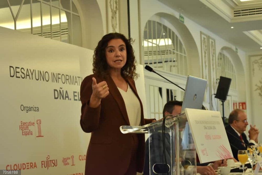 La consejera delegada de la Agencia para la Administración Digital de la Comunidad de Madrid, Elena Liria, durante un desayuno informativo organizado por Executive Forum. La consejera delegada de la Agencia para la Administración Digital de la Comunidad de Madrid, Elena Liria, durante un desayuno informativo organizado por Executive Forum.