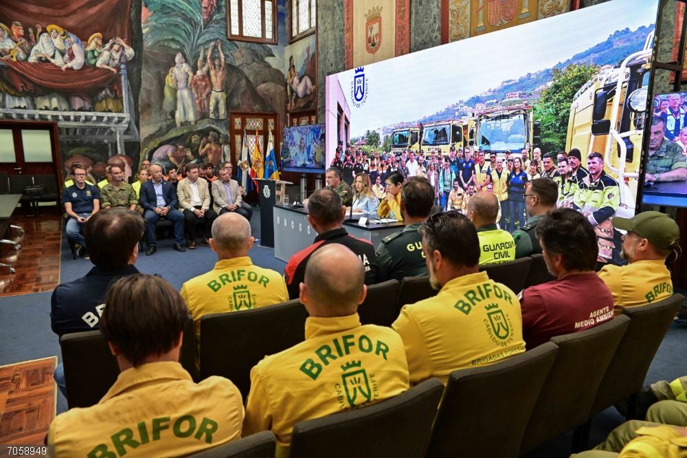 Tenerife cierra con éxito el plan contra incendios: una docena y apenas algo más de 80 hectáreas quemadas Rueda de prensa de balance del operativo antiincendios en Tenerife