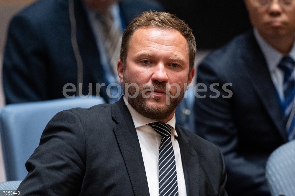 Estonia.- Estonia advierte de que derribarán cualquier aparato ruso que viole su espacio aéreo September 22, 2025, New York, New York, USA: Margus Tsahkna, Minister for Foreign Affairs of Estonia participates in Security Council meeting at UN Headquarters in New York, NY on September 22, 2025 requested by Estonia after Russian military jets carrying missiles violated their airspace.