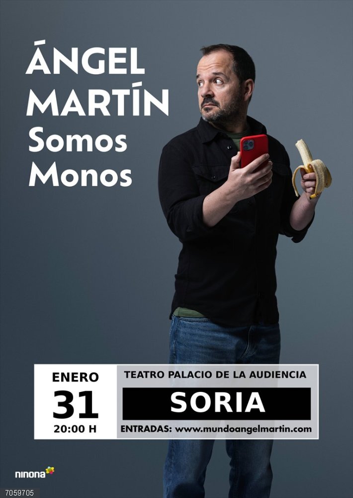 Cartel de la actuación de Ángel Martín en Soria, en enero de 2026. Cartel de la actuación de Ángel Martín en Soria, en enero de 2026.