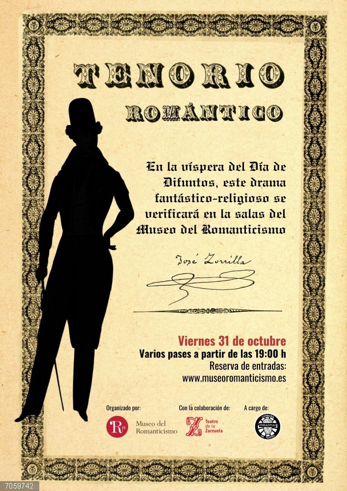 El Museo del Romanticismo acoge este viernes 'Tenorio Romántico' con una versión "contemporánea y feminista" Cartel Tenorio Romántico