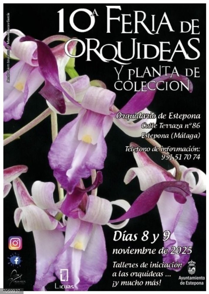 Málaga.-Estepona acoge Feria de Orquídeas y Plantas de Colección en el décimo aniversario del Parque Botánico Orquidario Cartel X Feria Orquídeas