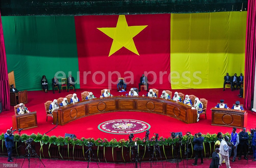 Paul Biya casts his ballot at a polling station in Yaounde (Cameroon) YAOUNDE, Oct. 27, 2025  -- This photo taken on Oct. 27, 2025 shows a view of the courtroom of the Constitutional Council of Cameroon during the official proclamation of the results of the country's presidential election in Yaounde, capital of Cameroon. Paul Biya has been re-elected president of Cameroon for an eighth term, securing 53.66 percent of the votes, the country's Constitutional Council announced Monday.,Image: 1048565273, License: Rights-managed, Restrictions: , Model Release: no, Credit line: Kepseu / Xinhua News / ContactoPhoto
Editorial licence valid only for Spain and 3 MONTHS from the date of the image, then delete it from your archive. For non-editorial and non-licensed use, please contact EUROPA PRESS.