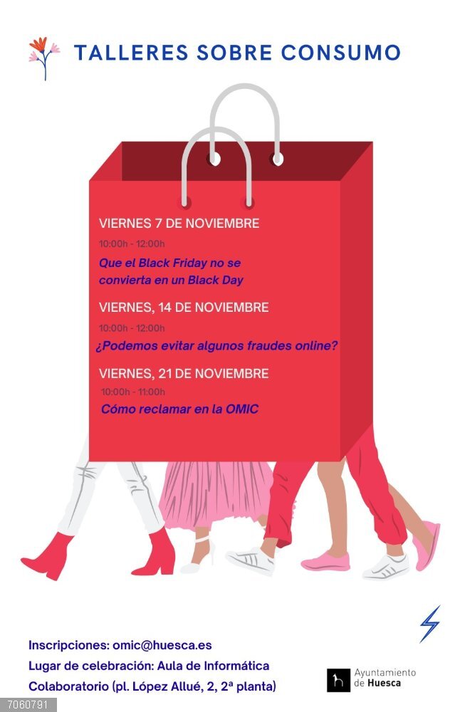 La OMIC de Huesca organiza tres talleres de consumo sobre compras responsables, fraudes online y reclamaciones La OMIC organiza tres talleres de consumo sobre compras responsables, fraudes online y reclamaciones.