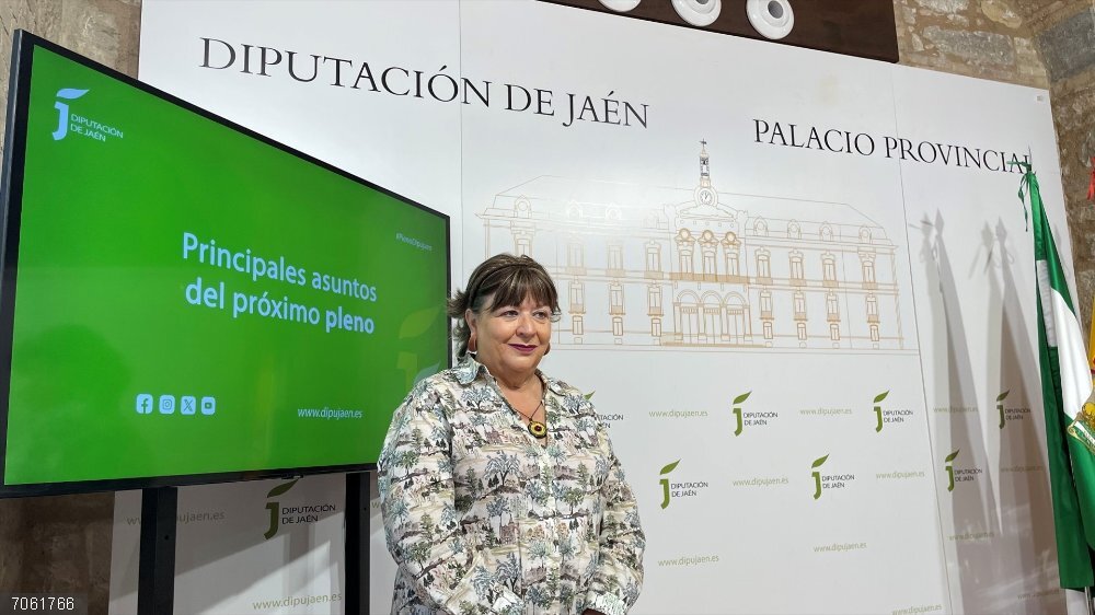Jaén.-MásJaén.-La Diputación abordará en su próximo pleno el Plan Provincial de Obras y Servicios con más de 16 millones Pilar Parra presenta los principales asuntos del próximo pleno de la Diputación.