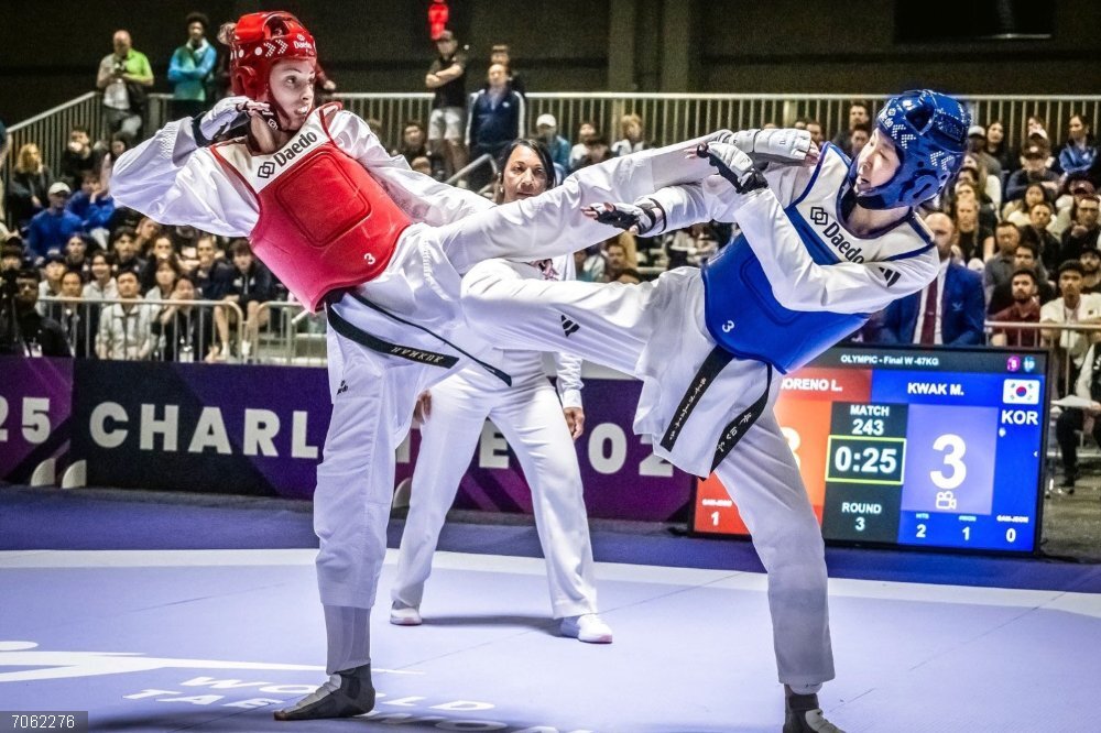 Taekwondo.- La española Lena Moreno consigue el bronce de -67 kg en el Mundial de China Lena Moreno, durante un combate.