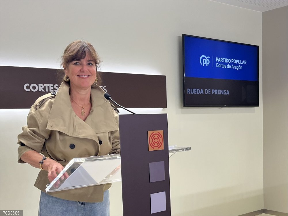 Allué (PP) exige a la ministra Pilar Alegría que retire el borrador de la ley de reducción de ratios de Educación La portavoz de Educación del grupo del PP de las Cortes de Aragón, Elena Allué.