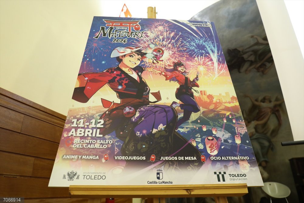 'Toledo Matsuri' revela el cartel de su cuarta edición que se celebrará en la capital  el 11 y el 12 de abril de 2026 Cartel  'Toledo Matsuri'