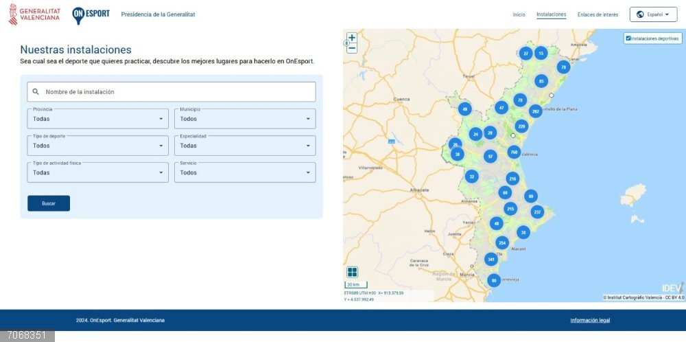 La Generalitat pone en marcha el mapa del deporte para localizar instalaciones deportivas públicas La Generalitat pone en marcha el mapa del deporte para localizar instalaciones deportivas públicas