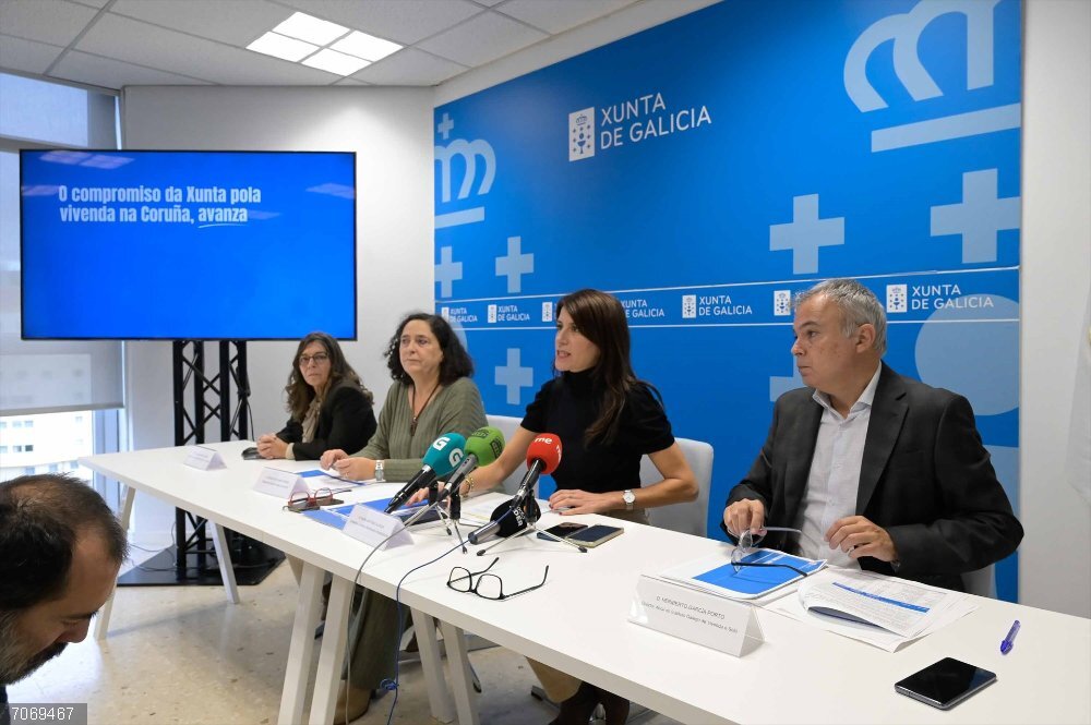 La Xunta cifra en más de 5.000 las viviendas planificadas en A Coruña para 2028 La conselleira de Vivenda e Planificación de Infraestruturas, María Martínez Allegue,  en rueda de prensa