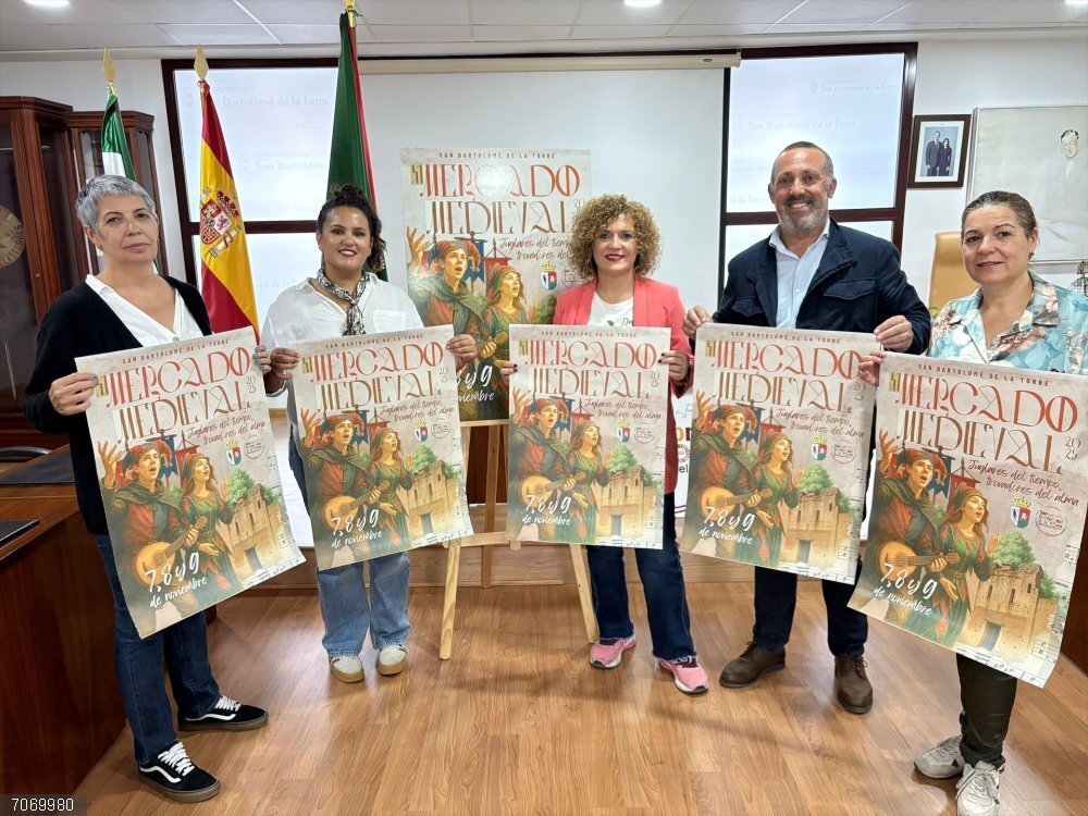 Huelva.- San Bartolomé de la Torre se prepara para vivir su XI Mercado Medieval entre juglares y trovadores Presentación del XI Mercado Medieval de San Bartolomé de la Torre.