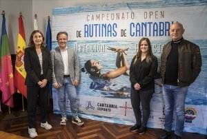 Presentación del Campeonato Open de Rutinas de Cantabria que se disputará el sábado 20 de abril en la piscina de Cros (Camargo)