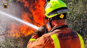 AMP2.- Incendios.- Un incendio forestal obliga a confinar la urbanización Masia de Traver, en Riba-roja de Túria