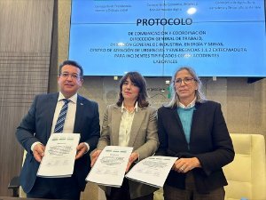 El 112 Extremadura colaborará "estrechamente" en tareas de investigación de accidente laborales gracias a un convenio