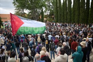 Nueva concentración en solidaridad por el pueblo palestino en Ciudad Universitaria (Madrid)