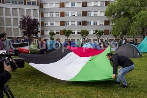Acampada en la Universidad de La Rioja para exigir el alto al fuego en Gaza