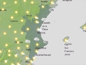 Predicción del tiempo para este sábado 18 de mayo en la Comunitat Valenciana