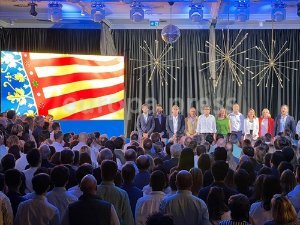El 'president' Carlos Mazón en la celebración del aniversario del 28M organizada por el PPCV